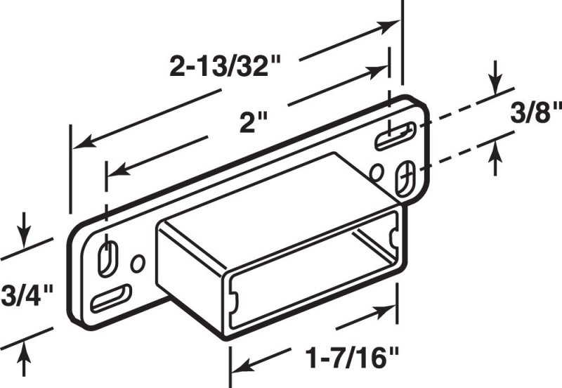 Prime-line R 7145 Nylon Drawer Track Backplate 2 Pack