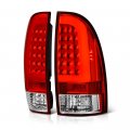 Neon Tube Led Tail Light Lamp Assembly For 2005-2015 Toyota Tacoma Rosso Red Lens Driver And Passenger Side 