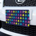 Rainbow Peeps Pattern Novelty Metal Vanity Tag License Plate