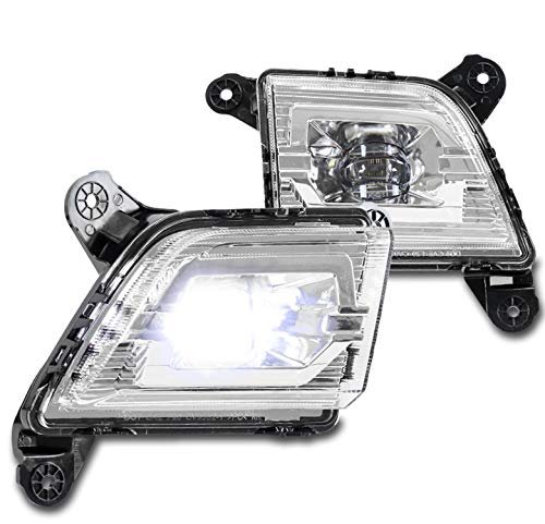 Bumper Driving Led Fog Lights Lamps Chrome For 2019-2021 Chevy Silverado 1500