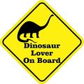 5in X Dinosaur Lover On Board Bumper Magnet By Stickertalk 
