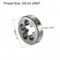 Uxcell Round Die Stock Handle Wrench Set 5 8-24 Unef Threading And 38mm 1-1 2 Holder Fits 26mm-38mm Od M12-m16 Adjustable For