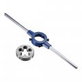 Uxcell Round Die Stock Handle Wrench Set 5 8-24 Unef Threading And 38mm 1-1 2 Holder Fits 26mm-38mm Od M12-m16 Adjustable For