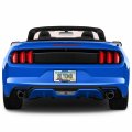 Ipick Image For Ford Mustang Blue Racing Stripe Mirror Chrome Metal License Plate Frame
