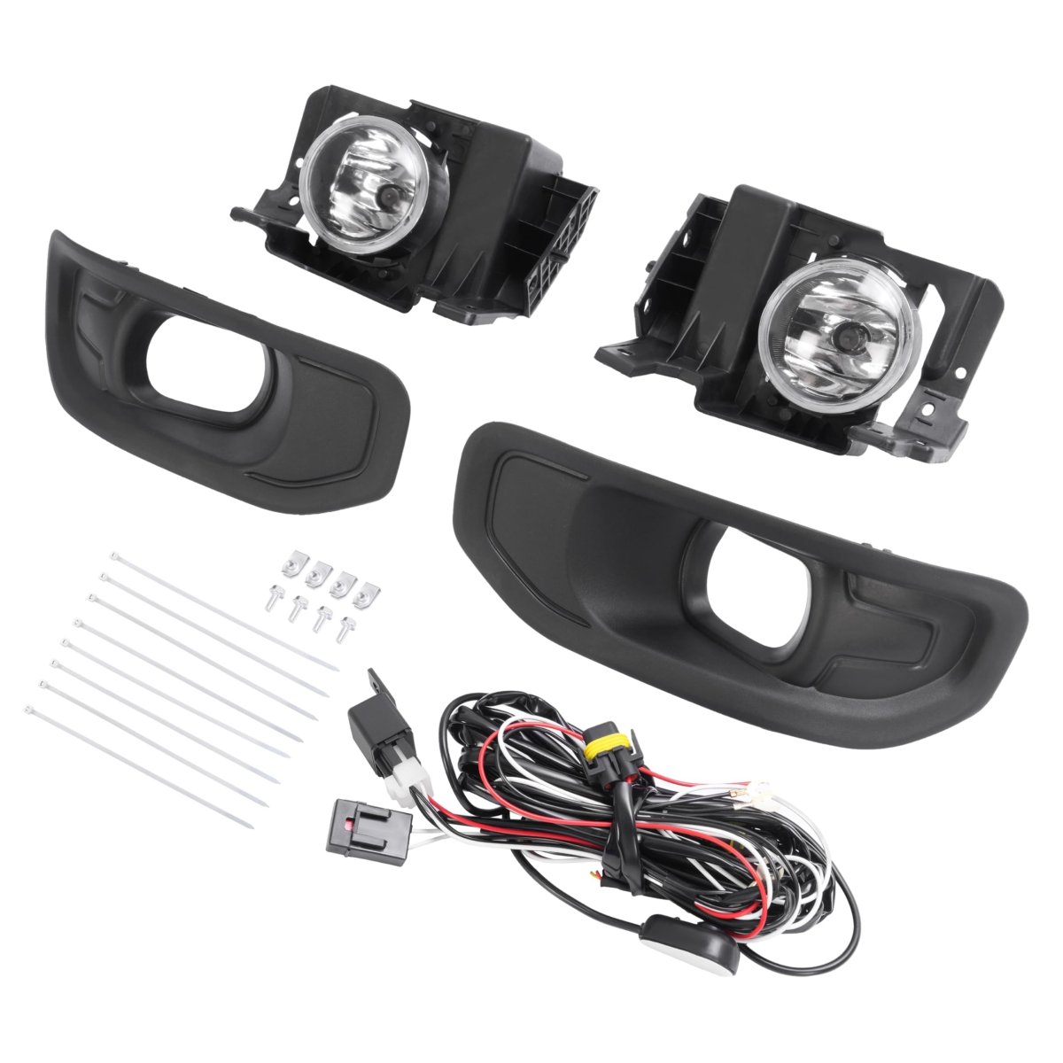 Hecasa Fog Light For 2019-2024 Dodge Ram 1500 68274668ab 68274668aa Ch1061119 Ch2592152 Front Bumper Lamp Cover Trim Bracket