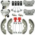 M Mati Front Brake Wheel Cylinders Adjusters Shoes For Honda Fourtrax 300 Trx300 2x4 1993-2000 Left Right 45340-hc4-000