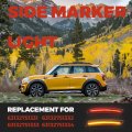 Hecasa Led Side Marker Light For 2007-2015 Mini Cooper R55 R56 R57 R58 R59 R60 R61 Fender Bumper Lamps 4pcs Smoke Lens Front