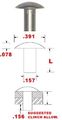 An455-a5-6 Gold Finish 5 32 In Diameter X 3 8 Length Aluminum Brazier Head Rivet 158 Dia 1100f 400 Pieces 