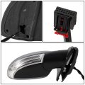 Vw1321124 Factory Style Passenger Right Side Mirror Manual Folding Power Adjust Heated Glass Turn Signal Compatible With Vw Gti