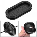 Uxcell Rubber Grommets Oval Double-sided Mount Size 45 X 20 Mm For Wire Protection 4pcs