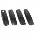 4pcs Front Rear Left Right Black Exterior Outside Door Handle Trim Cover Carbon Fiber Pattern For Dodge Charger 2011-2021 