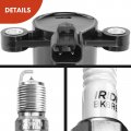 A-premium Ignition Coils And Spark Plugs Kits Compatible With Ford Taurus 1996 1997 1998 1999 V8 3 4l 8-pc Set