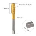 3 8-16 Unc B2 Spiral Point Thread Tap Screw Threading Tapping Tool Titanium Coated 6542 High Speed Steel Machine Taps Bit