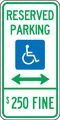 Accuform Signs Fra197ra Engineer-grade Reflective Aluminum Handicapped Parking Sign Illinois Legend Reserved Double Arrow 250 