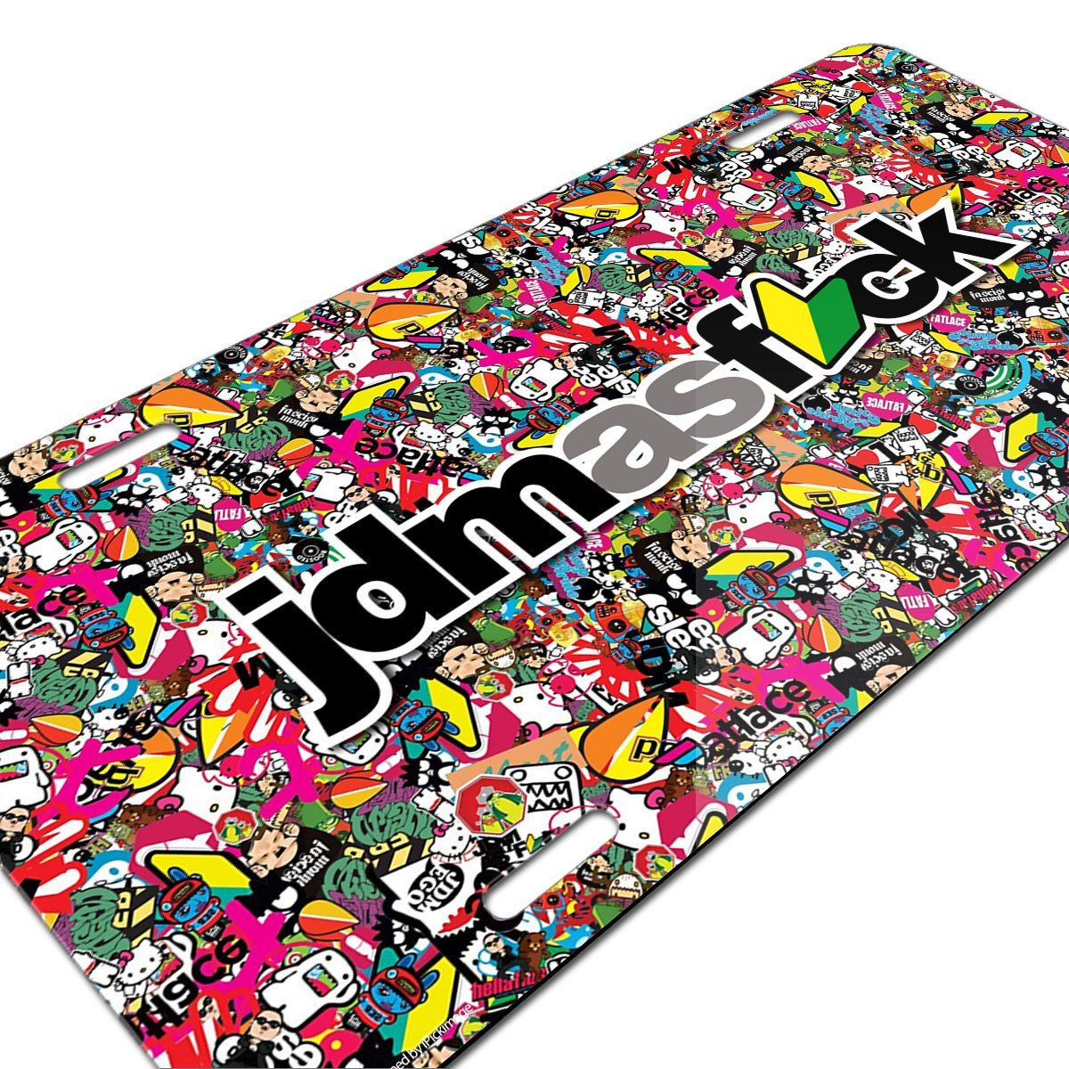Jdm As Fck Sticker Bomb Color Graphic Aluminum Auto License Plate