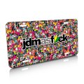 Jdm As Fck Sticker Bomb Color Graphic Aluminum Auto License Plate