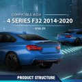 Rear Trunk Spoiler Wing For Bmw 4 Series F32 Coupe Mp Style 2014 2015 2016 2017 2018 2019 2020 Gloss Black