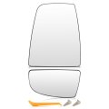 Left Driver Side Upper Lower Mirror Glass With Heated Fits For Ford Transit T150 T250 T350 2015-2022 Exterior Rearview 