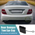 Uxcell Rear Bumper Tow Hook Cover For Mercedes Benz E-class W212 2014-2016 Eye Cap No A2128850726 Black