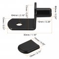 Uxcell Shelf Support Pegs 30pcs 6mm 1 4 L-shaped Bracket Pin With Rubber Sleeve For Furniture Shelves Supplies Black