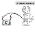 An8 16 4ft Stainless Steel Nylon Braided Fuel Line Hose Fitting End Adaptor Kit Silver Tube Od 17mm Id 11mm