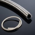An8 16 4ft Stainless Steel Nylon Braided Fuel Line Hose Fitting End Adaptor Kit Silver Tube Od 17mm Id 11mm