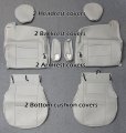 Iggee 2000-2002 Chevy Silverado Grey Artificial Leather Custom Made Original Fit Front Seat Covers 2 Armrest