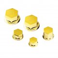 Qiilu 30pcs Motorcycle Motorbike Screw Nut Bolt Cap Cover Decoration For Yamaha Kawasaki A