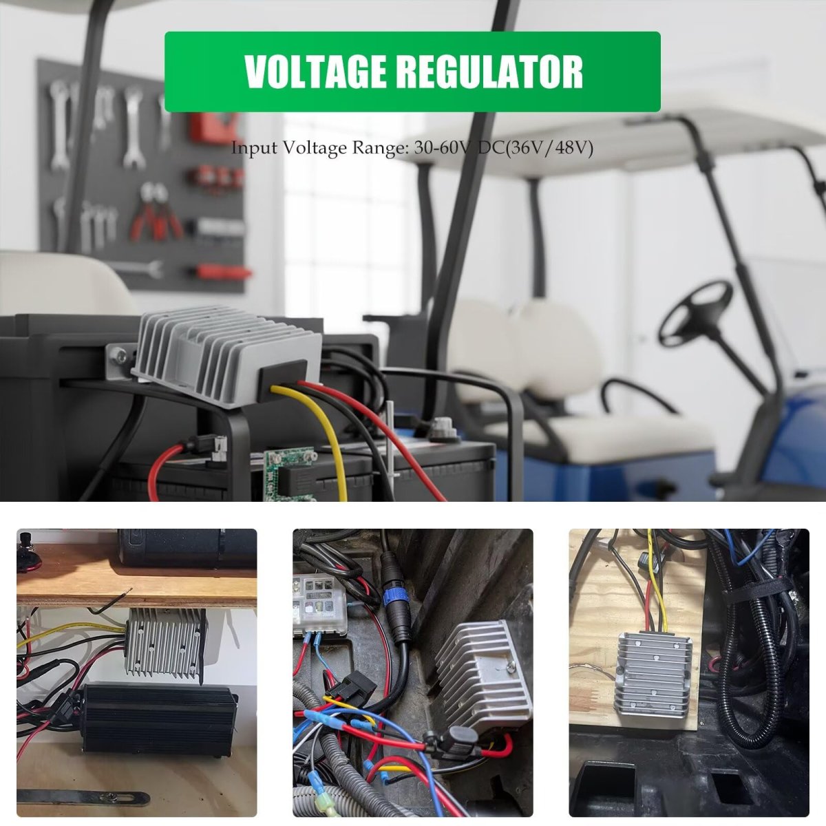 36v 48v To 12v 20a Dc Converter Regulator 240w Step Down Transformer With Fuse For Golf Carts And Vehicles Ip68 Waterproof