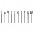 10pcs Tungsten Carbide Rotary Files Set 1 8 Shank Single Cut Wood Milling Tool For Woodworking Engraving Carving Drilling 