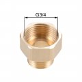 Uxcell Brass Threaded Pipe Fitting G1 2 Male X G3 4 Female Hex Bushing Adapter 26mm Length End