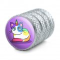 Unicorn Cat With Rainbow Calico Markings Tire Rim Wheel Aluminum Valve Stem Caps