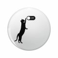 1080 Graphics Black Cat Classic Off Key Chain Double Sided Stainless Steel Keychain