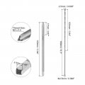 Uxcell Tap Bit Sets M3 X 0 5 H2 Straight Flute Machine Thread Milling 100mm Extra Long 2 5mm High Speed Steel Hss Twist Drill