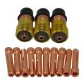 Riverweld Tig Stubby Gas Lens Collet Bodies 17gl332 10n24s 3 32  A 2 4mm Assorted Size Kit For Qq300 Pta Db Sr Wp 17 18 26 