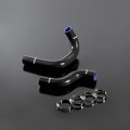 G-plus Silicone Radiator Coolant Hose Kit Clamps Compatible With 1970-1973 Nissan Datsun 240z L24 2 4l 2pcs Black