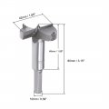 Uxcell Forstner Drill Bits 42mm Tungsten Carbide Wood Hole Saw Auger Opener Woodworking Hinge Drilling Boring Bit Cutter Gray
