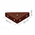 Uxcell 4pcs Angle Corner Brackets 66mm X Cold Rolled Steel Braces Joining Support With Screws For Desk Bed Edge Brown