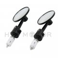Httmt Mt079a-22- Round Bar End 7 8 22mm Mirrors Adjustable Foldable Compatible With Aprilia Vespa Kymco Black