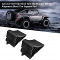Qiilu Wheel Chocks 2pcs Car Anti Slip Block Tyre Stopper Alignment Tire Support Pad