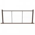 Deckorators Contemporary Cable 8 Ft X 42 In Nominal Weathered Brown Aluminum Top Rail Kit 