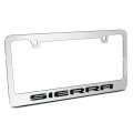 Ipick Image For Gmc Sierra In 3d Mirror Chrome Metal License Plate Frame