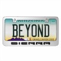 Ipick Image For Gmc Sierra In 3d Mirror Chrome Metal License Plate Frame