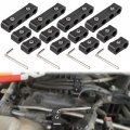 12pc Car Engine Spark Plug Wire Separator Divider Set For 8mm 9mm 10mm Holder Clamp Ignition Loom Aluminum Alloy Separators 