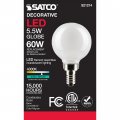 Satco S21214 5g16 5 Led Wh 940 120v E12-6 Pack