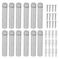 12 Pcs Standoff Screws X 60 Mm Stainless Steel Sign Holders Brushed Nickel Finish Mounting Hardware For Hanging Acrylic Picture