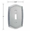 Colonial Roped Chrome 5 In H Single Toggle Or Dimmer Switch Plate 