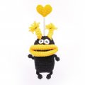 Ygmoner Universal Remote Key Fob Cover Big Mouth Little Monster Handmade Crochet Car Case Protector Bag Funny Gifts For Women 