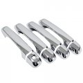 Set Of 4 Front Rear Left Driver And Right Passenger Side Chrome Plated Outer Outside Exterior Door Handle Covers 