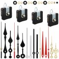4 Pieces Quartz Diy Wall Clock Movement Mechanism Battery Operated Motor Kit With 6 Sets Of Hands 0 5 Inch 13 Mm Red White 